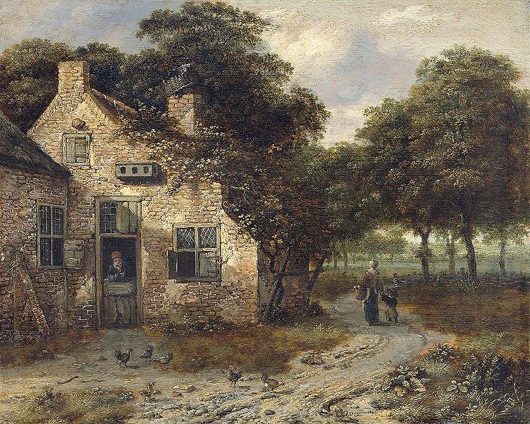 Jan Wijnants A peasant cottage oil painting picture